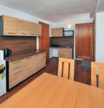 Apartmánový dom Resort vila Beatrice - Depandance Magnolia Tatranská Lomnica 3609 - štúdio Typ A  (28 m&amp;sup2;): 1 x dvojlôžková izba (1 x  manželská posteľ),  + 1 x prístelka (1 x rozkladací gauč), spoločenská miestnosť  prepojená s kuchynským kútom (TV+SAT, rádio, posedenie), kuchynský kút (chladnička, rýchlovarná kanvica, dvojplatnička), kúpelňa (sprchovací kút, WC v kúpeľni, umývadlo)