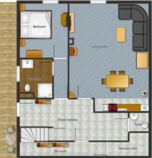 Chata Demänovská Dolina 3793 - apartmán Apartmán Deluxe De lux  (44 m&amp;sup2;): 1 x dvoulůžkový pokoj (1 x  manželská postel), Vlastní koupelny v pokoji (sprchovací kout, umývadlo, WC v koupelně), bez balkonu, bez terasy, LCD, wifi (bezdrátové) připojení, internet zdarma, ručníky 2, parkovací místo,  + 2 x přistýlka  (2 x rozkládací gauč, společenská místnost ), společenská místnost propojená s kuchyňkou (LCD, CD-přehrávač, DVD-přehrávač, krb, internet zdarma, wifi (bezdrátové) připojení, rychlovarná konvice), kuchyňka (Lednička s výparníkem, rýchlovarná konvice, kávovar, sklokeramická varná deska, elektrická trouba na pečení, mikrovlnka), koupelna (sprchovací kout, WC v koupelně, umyvadlo), koupelna (samostatné WC, umyvadlo), společný vchod s jiným pokojem nebo apartmánem
